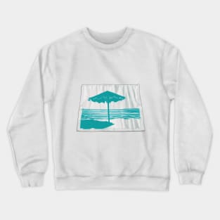 Tropical Beach Umbrella Design Towel No. 840 Crewneck Sweatshirt